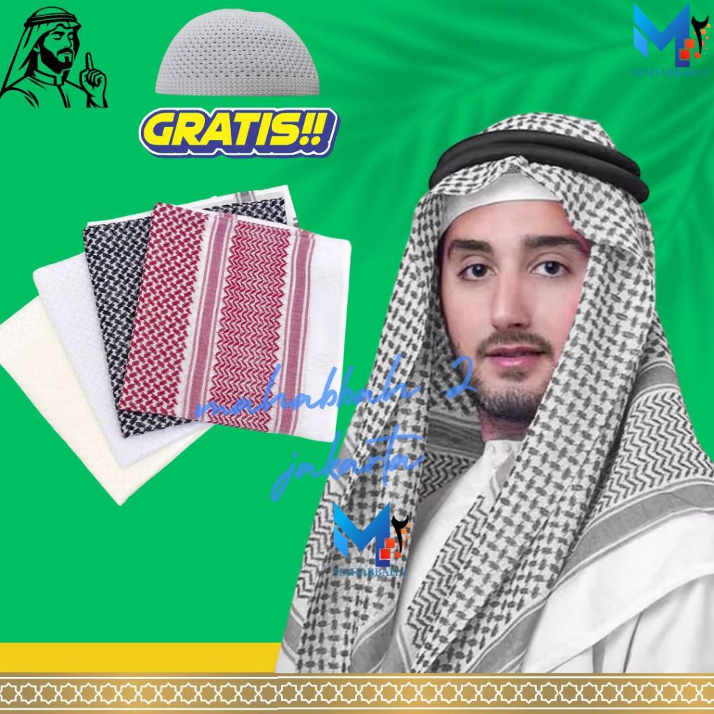 Juleashop Igal Pengikat Sorban Shemagh Gutroh Arab Original Free Peci