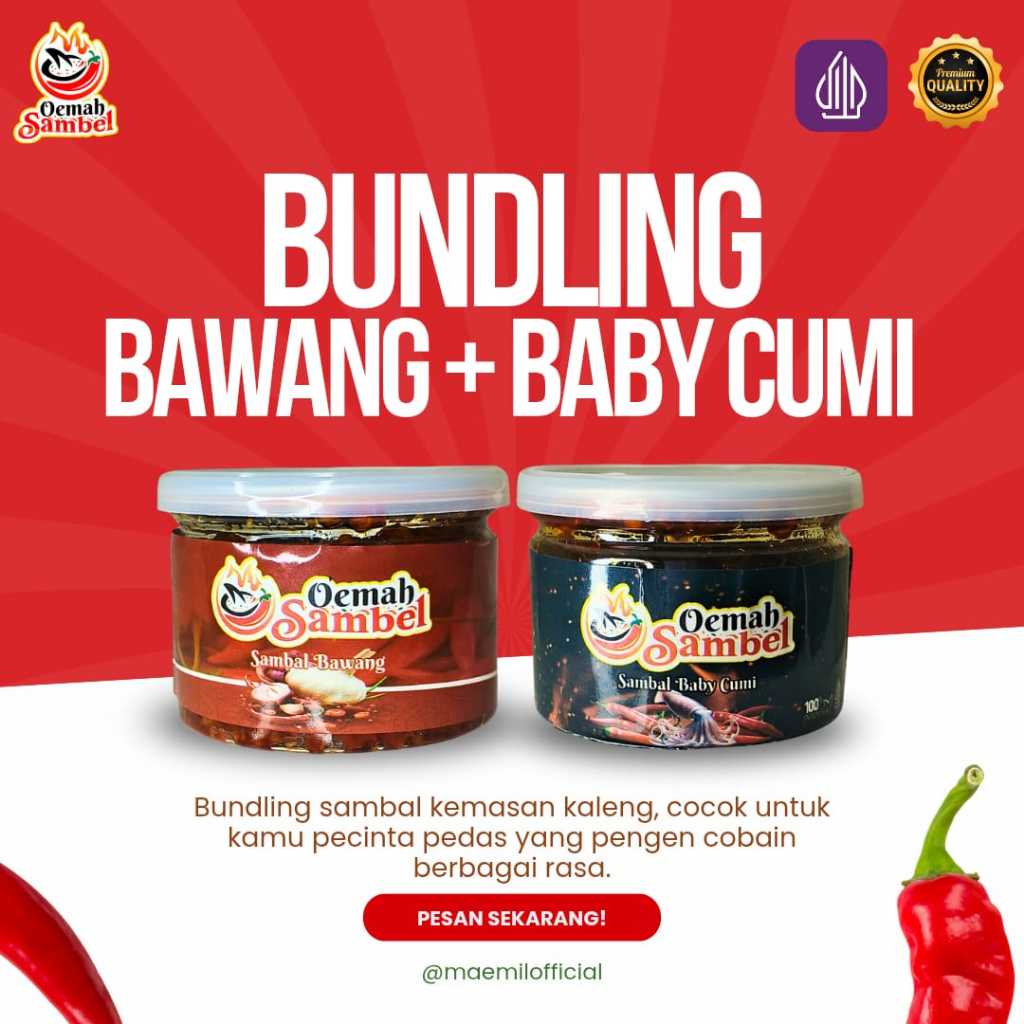 Sambel Baby Cumi dan Sambel Bawang [Special Bundling 2 Kaleng]