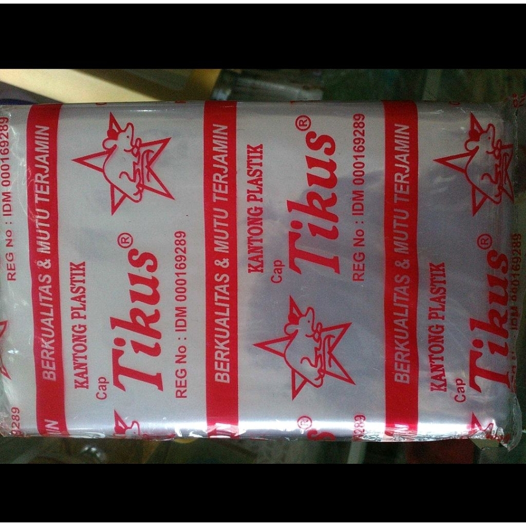 PP TIKUS MERAH 12x25 | Kantong Plastik Murah | Plastik Bening Termurah 0,5 Kiloan