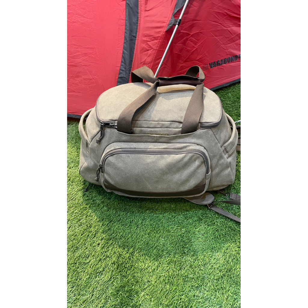 EIGER1989 BTS CANVAS DUFFLE BACKPACK GREEN