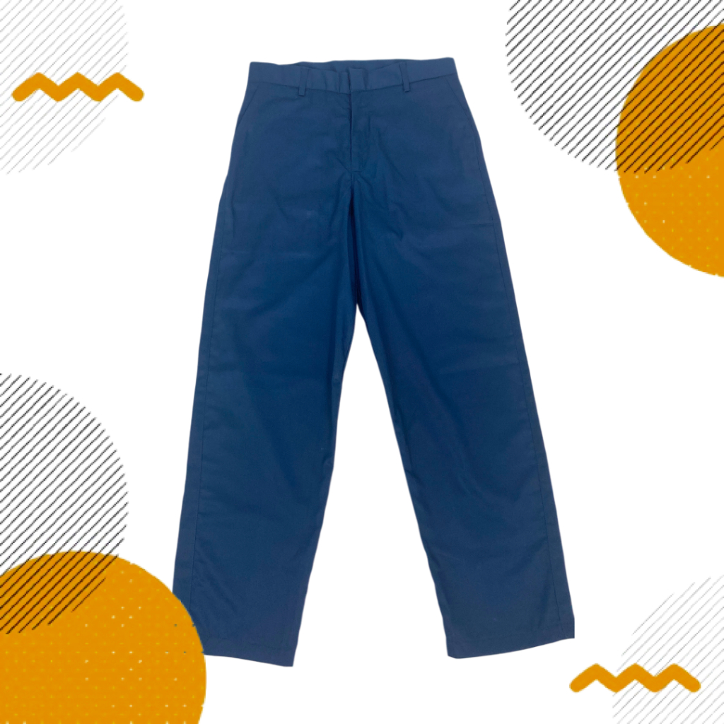 Celana Sekolah SMP/MTS Biru Panjang American Drill