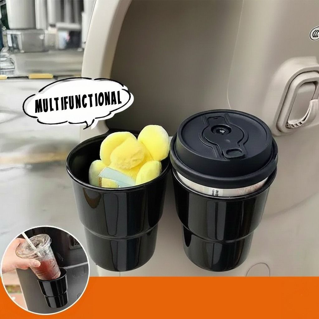 Tempat Sampah 2in1 Mobil Tempel Gantung Dudukan Bentuk Tempat Gelas Botol Asbak Minuman Gantung Smar