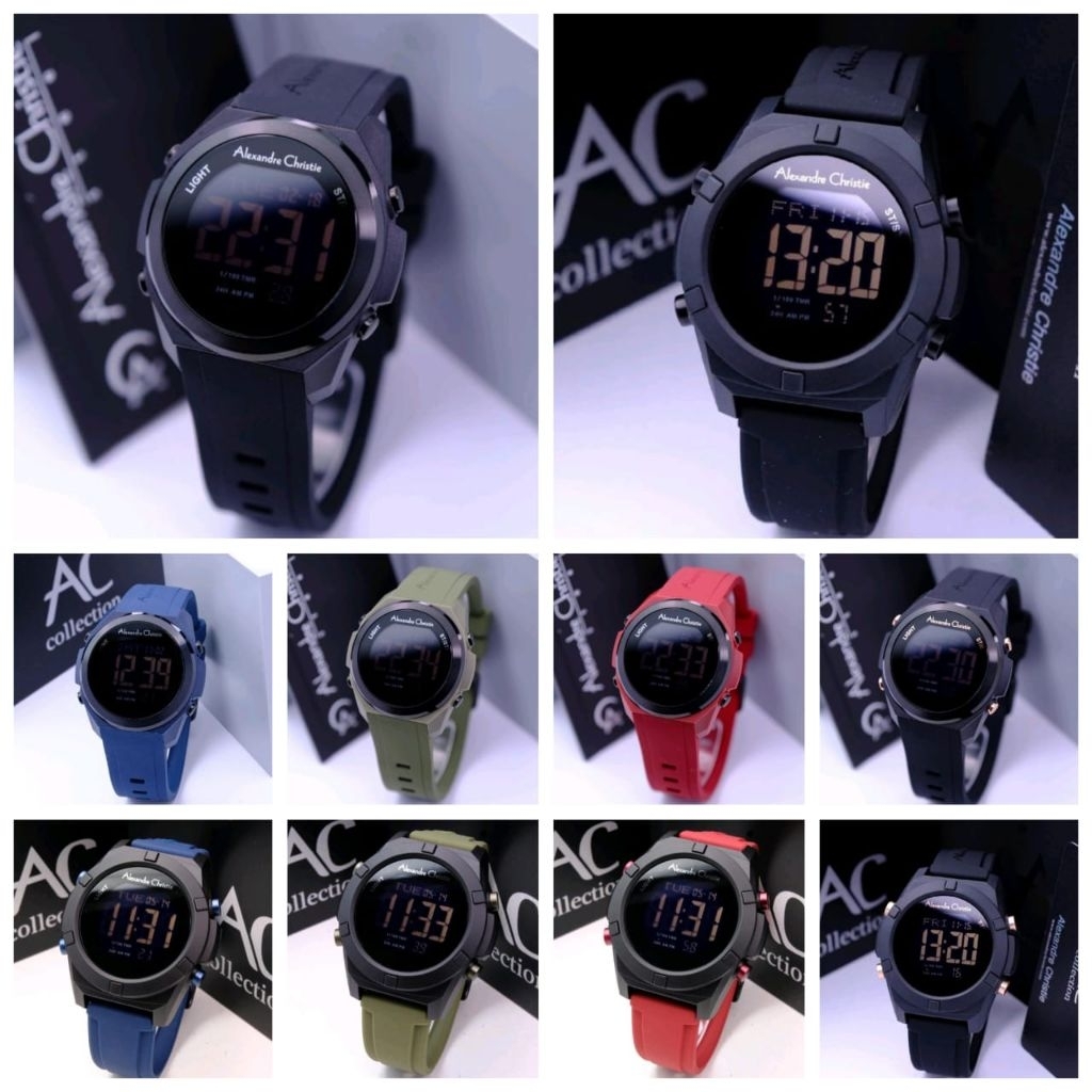 JAM TANGAN PRIA ALEXANDRE CHRISTIE AC 9371 / 9342 AC9342 MHR RUBBER ORIGINAL