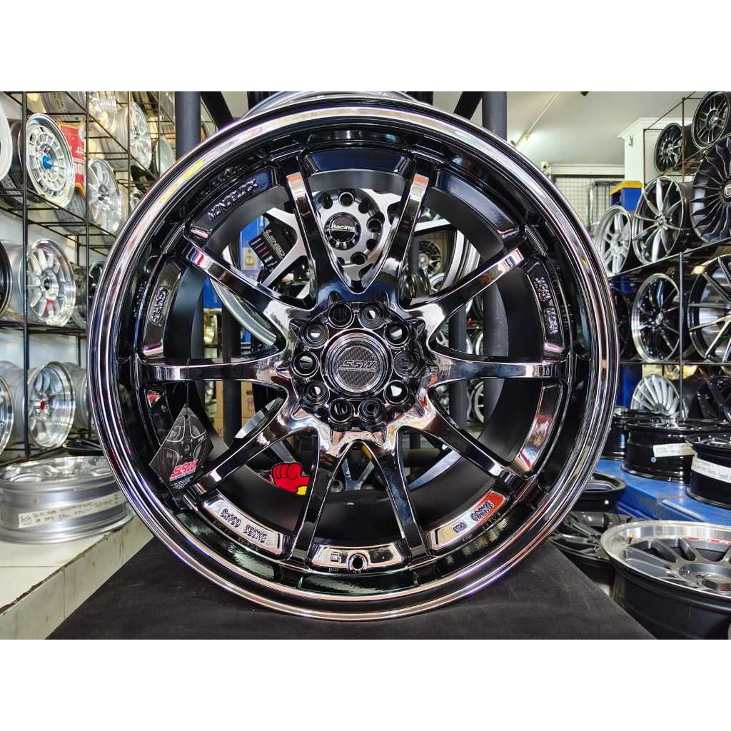Velg SSW Ce28 S200LP Ring.18X9,5 Lobang.5 Pcd.114,3 Et.18 Black Chrome