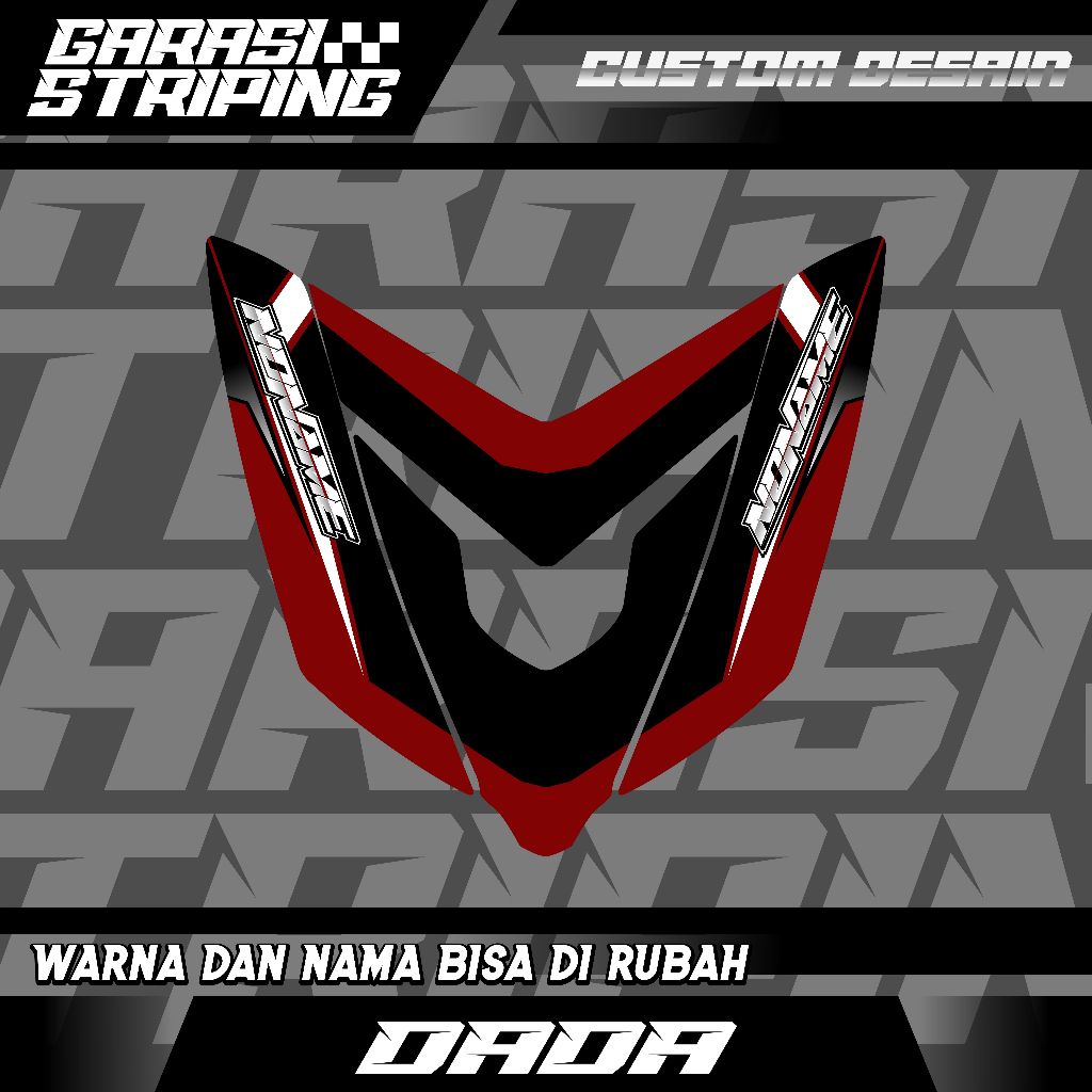 STRIPING CUSTOM VARIASI TRANSPARAN MX KING STICKER VARIASI MOTIF TERBARU KEREN BIRU UNGU MERAH