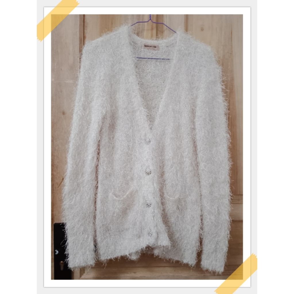Cardigan Bulu Fuzzy