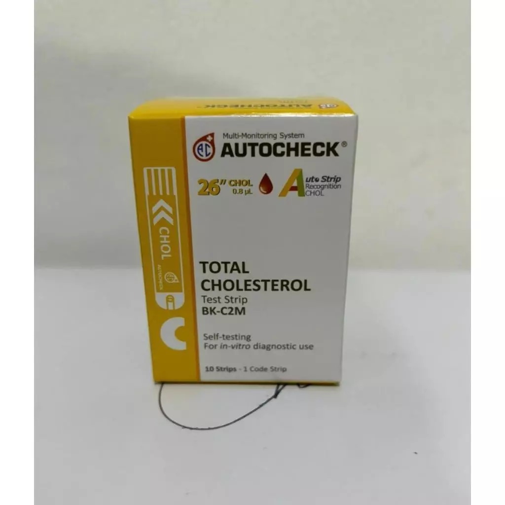 [ISI 10 PCS] Autocheck Kolesterol / Cholesterol Strip Auto Check / Isi Ulang Tes Kolestrol
