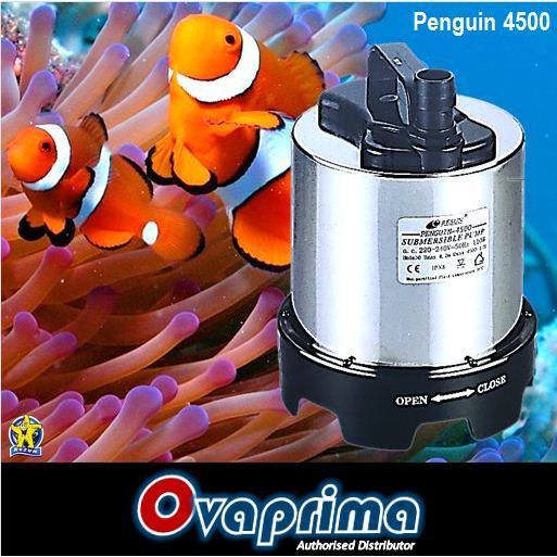 Resun Penguin-4500 Pompa Air Aquarium/Kolam Stainless Steel + Nozel Air Mancur Penguin4500