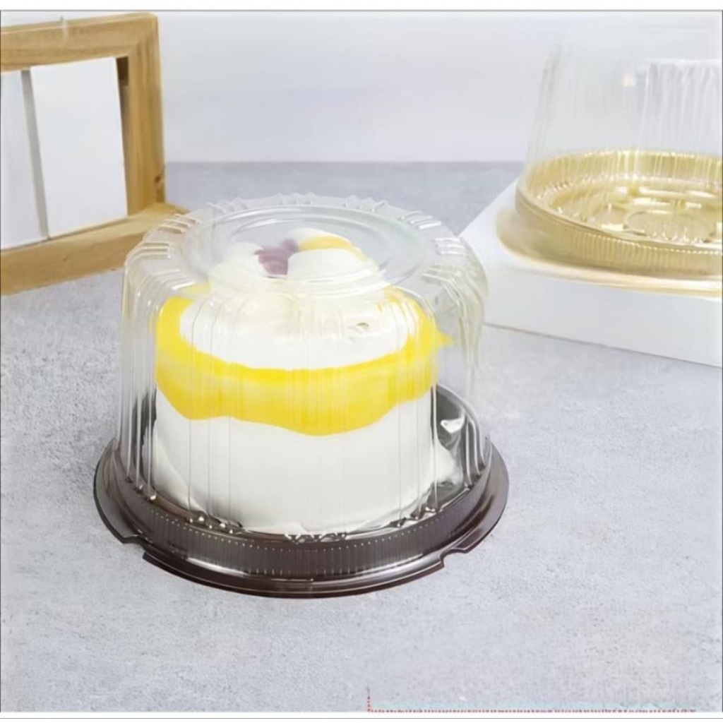 Mika Tumpeng Mini Bulat CT 15 Coklat Isi 10set  / Tumini Polos 15cm / Mika Kue Bolu Bulat / Box Tump