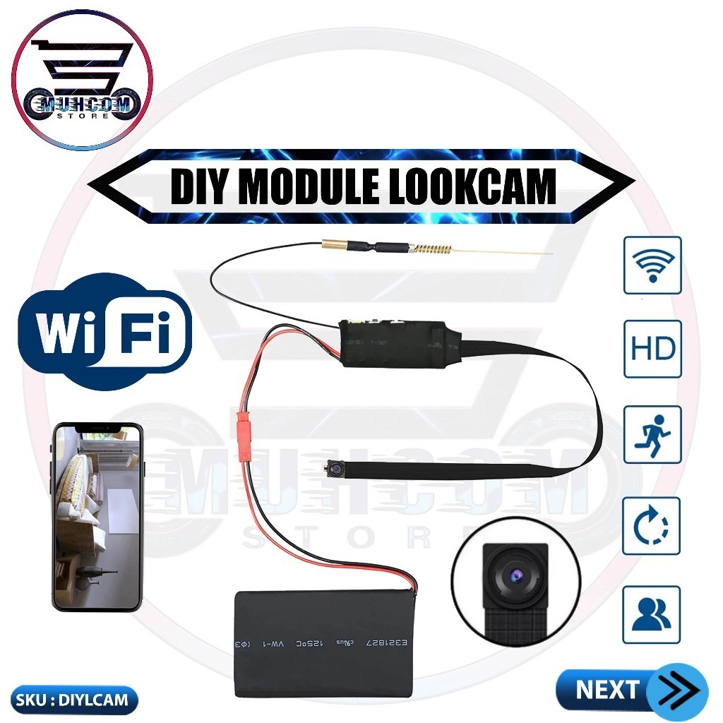 Kamera DIY Module WiFi IR Night Vision Spy Camera Unik Canggih Resolusi Full HD 1080P Merakam Video 