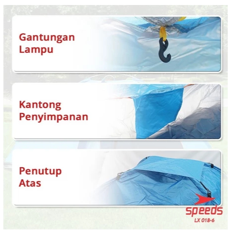 TERBARU SPEEDS TENDA CAMPING LIPAT TENDA GUNUNG TENDA OTOMATIS OUTDOOR & INDOOR KAPASITAS 2 ORANG