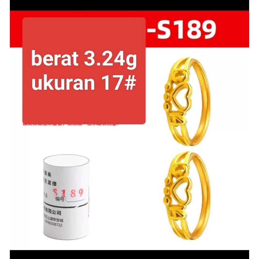 Tabung Cetakan Cincin Emas, perak motif love