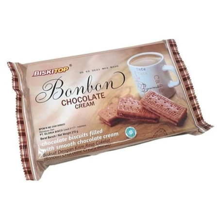 Biskitop Bon Bon Cream 200 gram Biskuit - Chocolate 200 gram / Biskitop Bon Bon Cream 200 gram Bisku