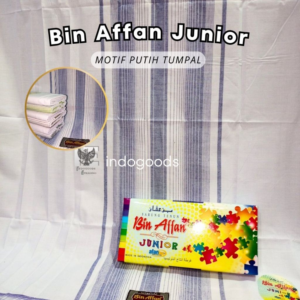 Sarung Bin Affan Junior 6000 Benang Motif HORISON PADANG [GROSIR/ECER MURAH]