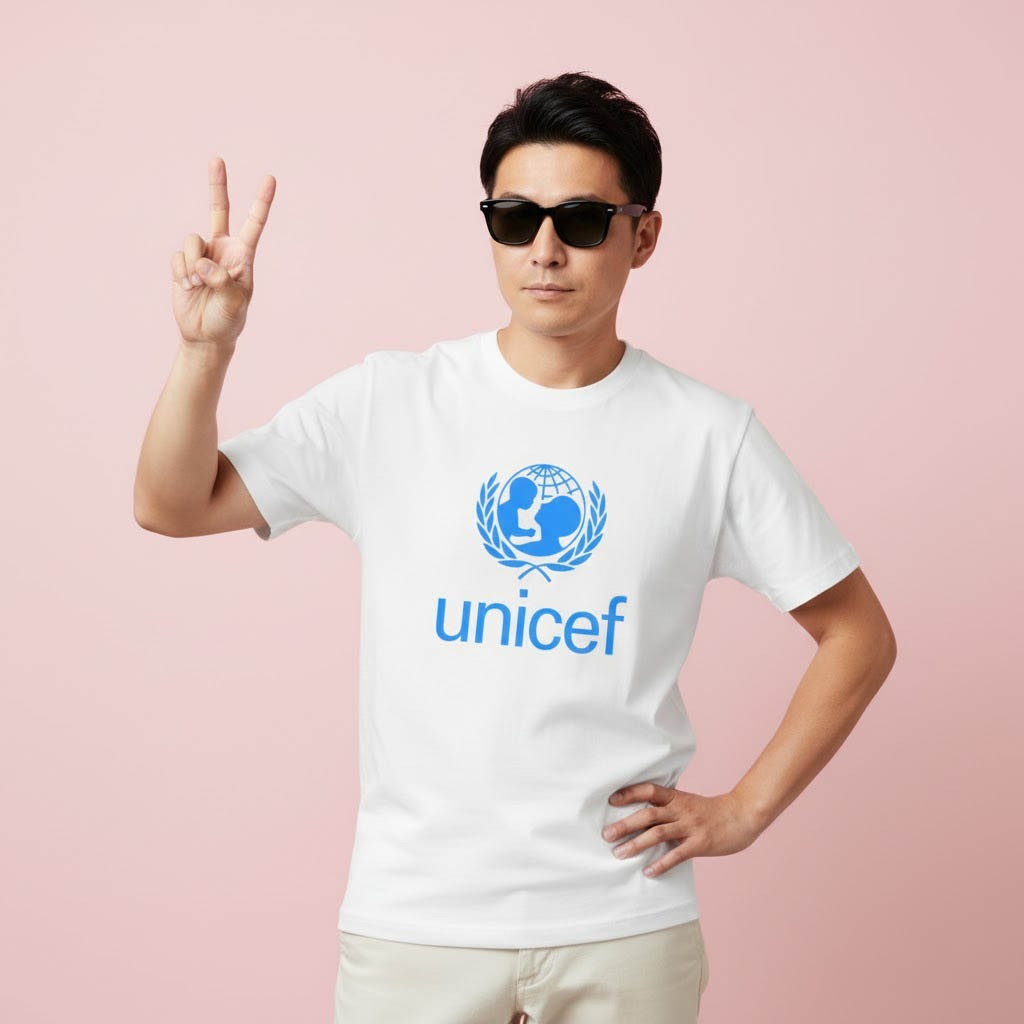 Kaos T-Shirt Premium UNICEF Cotton cloth short sleeve and  long sleeve