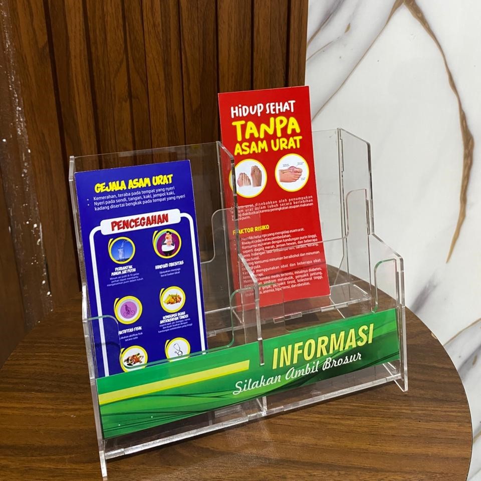 Akrilik Tempat Leaflet / Rak Leaflet / Tempat Brosur