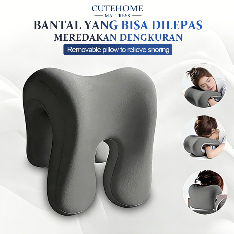 CUTEHOME Sandaran Kepala Kursi Kantor Bantal Tidur Siang Meja Bantal Leher Busa Memori Perlengkapan 