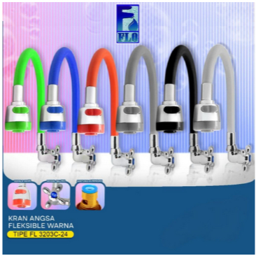 FLO KRAN ANGSA FLEKSIBEL WARNA FL3203C-24 | KRAN ANGSA FLESIBEL | KRAN AIR FLEKSIBEL| KERAN | KRAN |