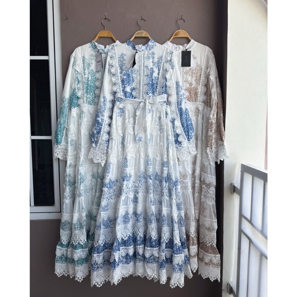 katarina dress, lafreya dress, gamis putih, white maxi, dress katun bordir, gamis eyelet, gamis impo