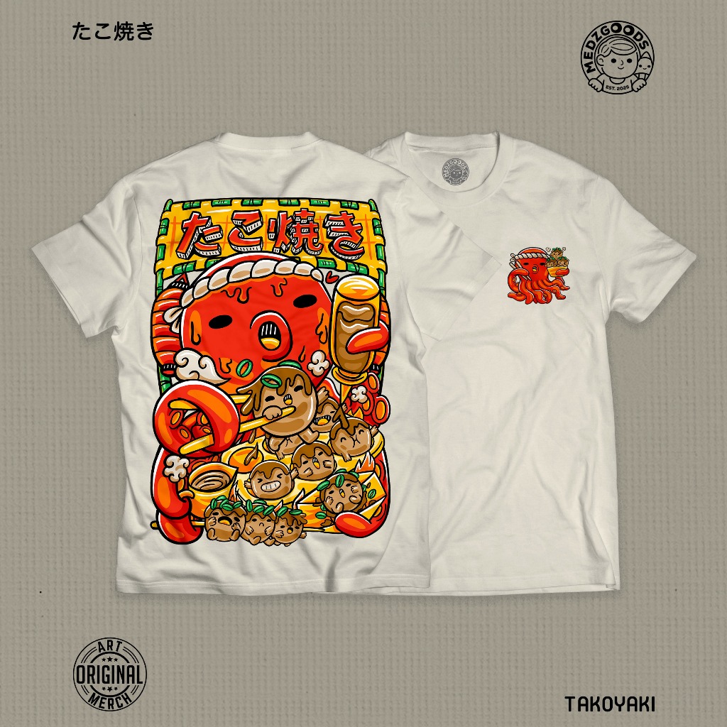 Takoyaki T-Shirt Regular/Oversized - Original Art - Japan Shirt - Japan Gift - Japan Trip Souvenir -