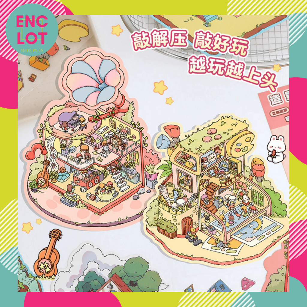 EC STIKER 3D DEKORASI RUANGAN LUCU VIRAL 3 | STIKER 3D SATISFYING DECORATION  | STIKER DIMENSI KOREA