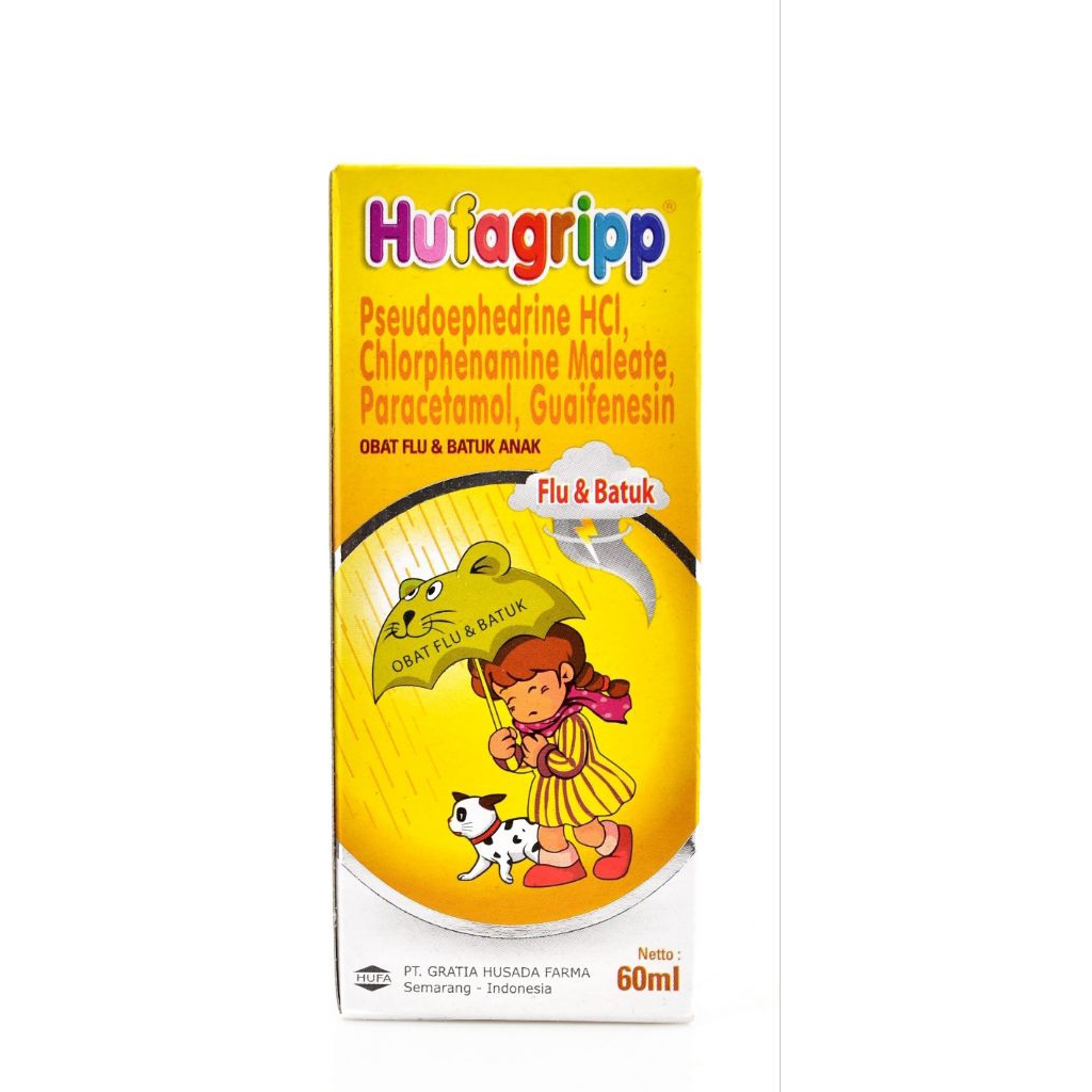 Hufagrip kuning Flu dan Batuk Panas 60Ml