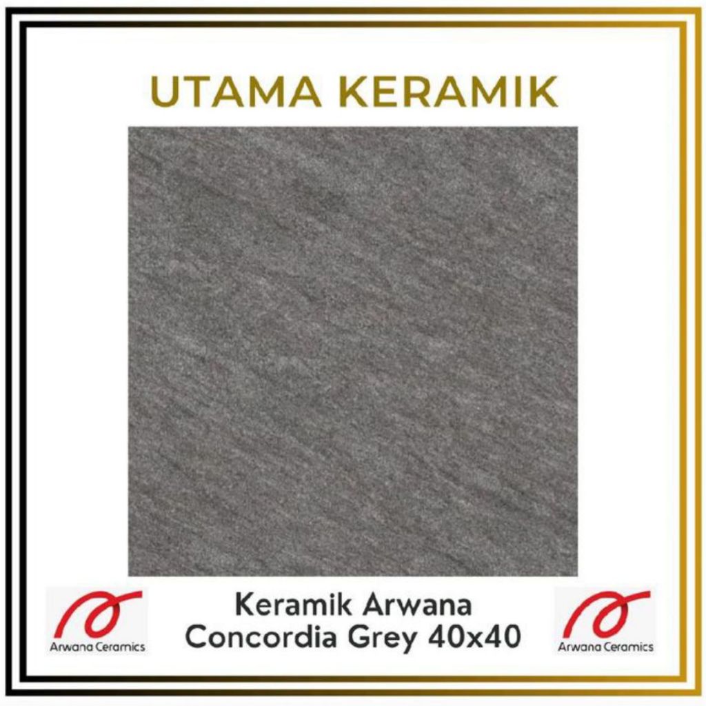 Keramik Arwana 40x40 Concordia Grey - Keramik Lantai Kasar 40x40 Grey