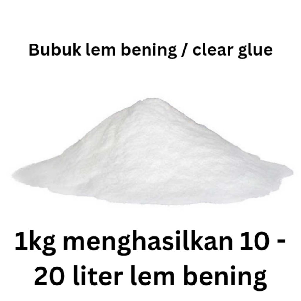Fimi Shop bubuk lem PVA polyvinyl alcohol bening clear glue powder bubuk PVA super bening kental