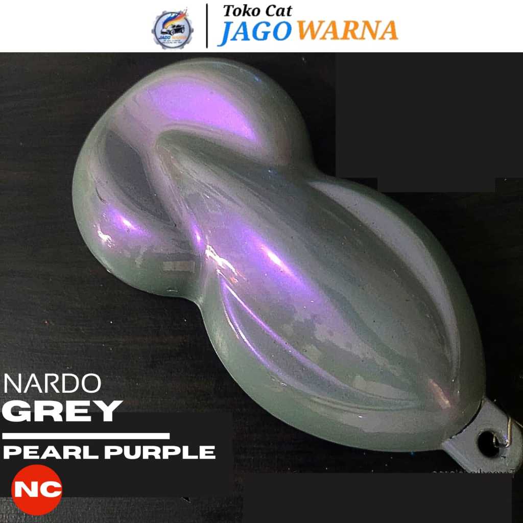 Paket Cat Nardo Grey & Efek Purple jenis NC, Cat Abu-abu 200ml + 100ml Lembayung Purple, Cat Body Mo