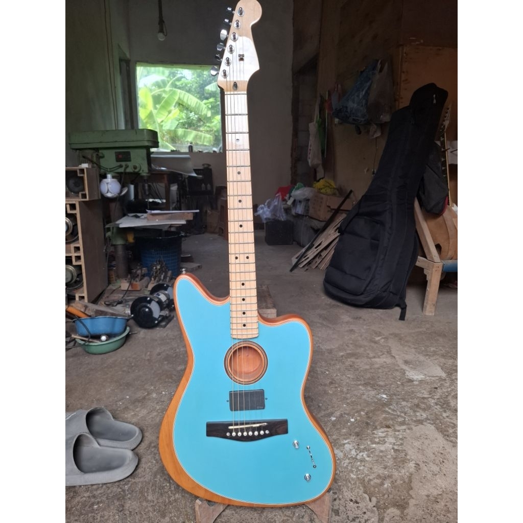 jazzmaster acoustasonic/fender custom/fender guitar/gitar listrik