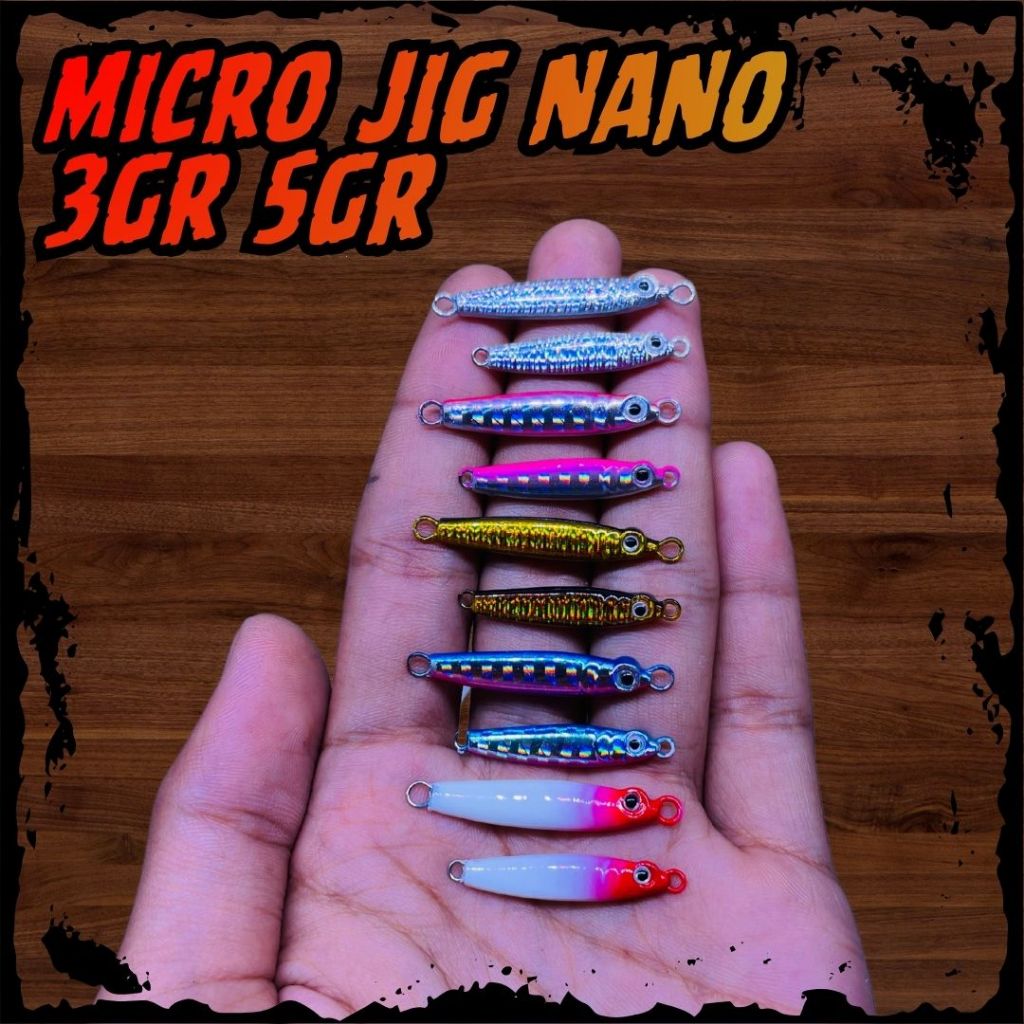 Metal Jig 5gr 3gr micro jig Ultra Nano Ultralight casting Hampala Payus baby gt petek laosan 3 gram 