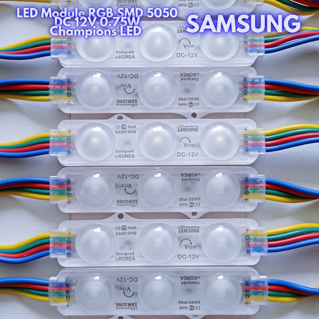 LED Module Samsung RGB SMD 5050 IP68 DC12V 0.75W