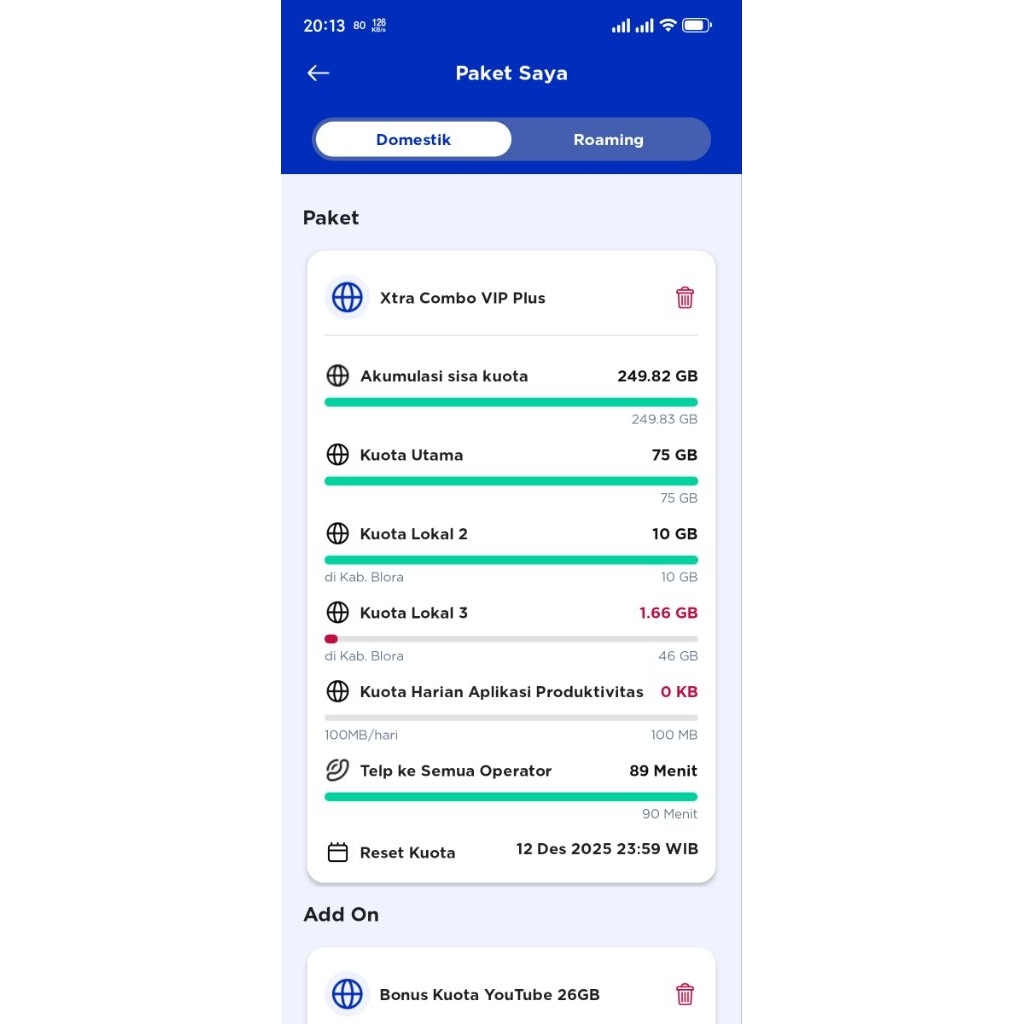 Kartu XL Xtra Combo VIP Diskon 90%