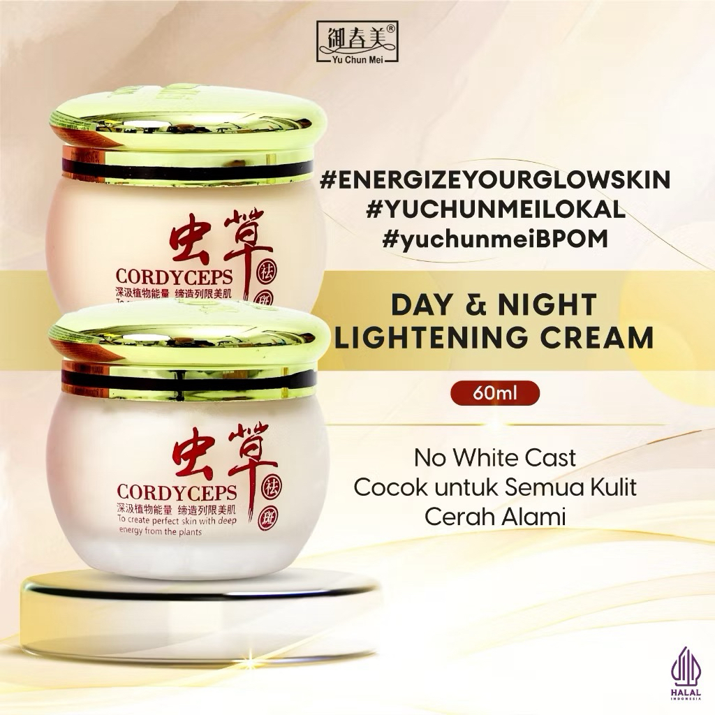 [BPOM ORIGINAL LOKAL] YU CHUN MEI Cordyceps Lightening Day & Night Cream Set