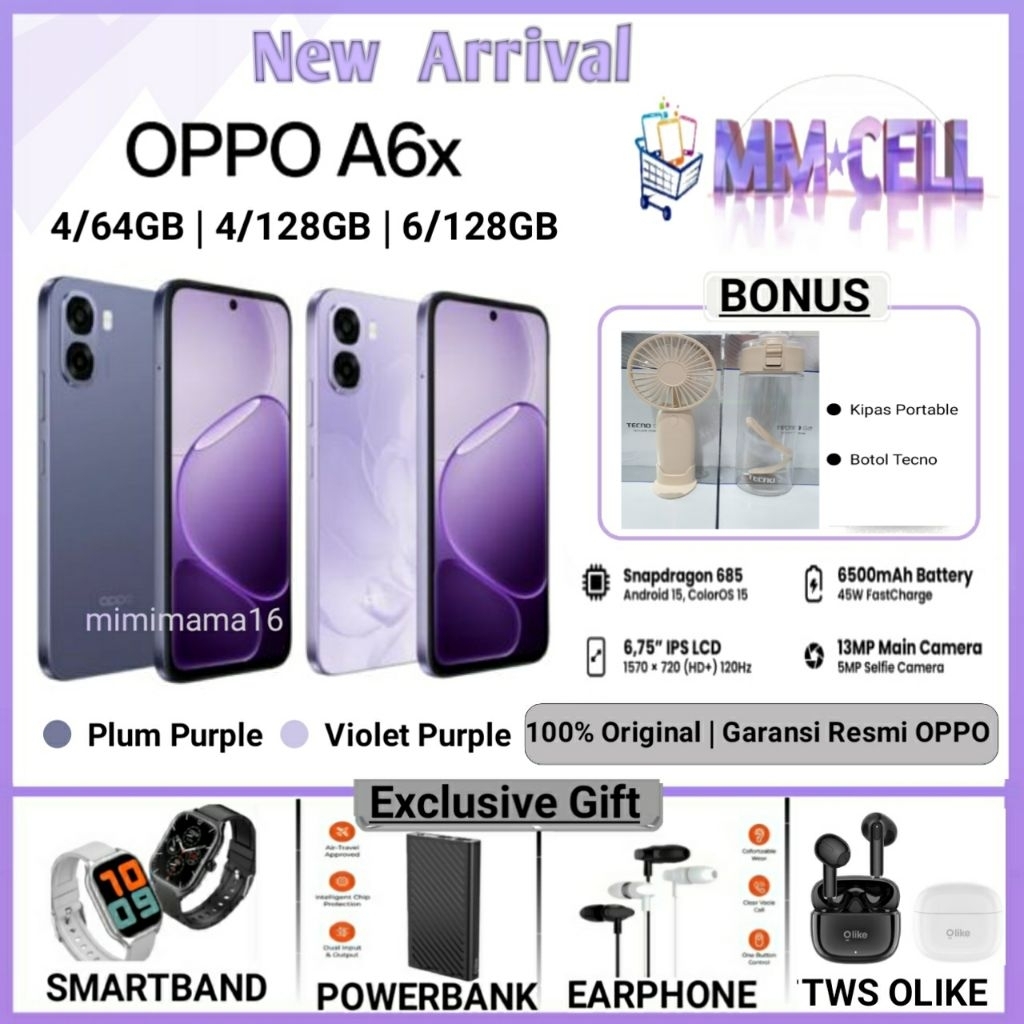 OPPO A6X 4GB/64GB GARANSI RESMI OPPO INDONESIA