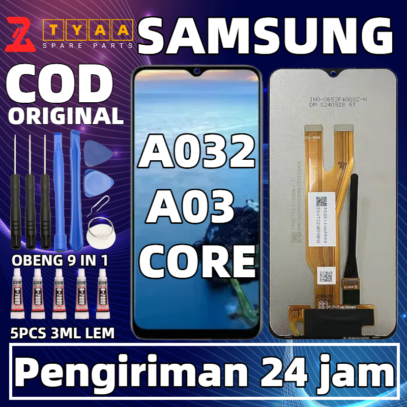 LCD Samsung Galaxy A03 Core (A032/A032F) Original ASLI - Fullset Touchscreen + Glass + LCD FREE LEM