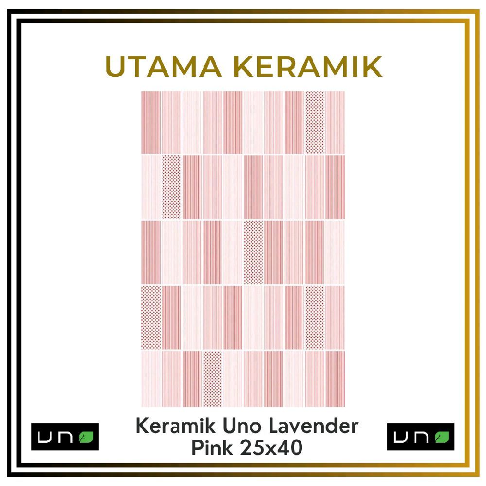Keramik Uno 25x40 Lavender Pink - Keramik Dinding Pink Motif Mosaic