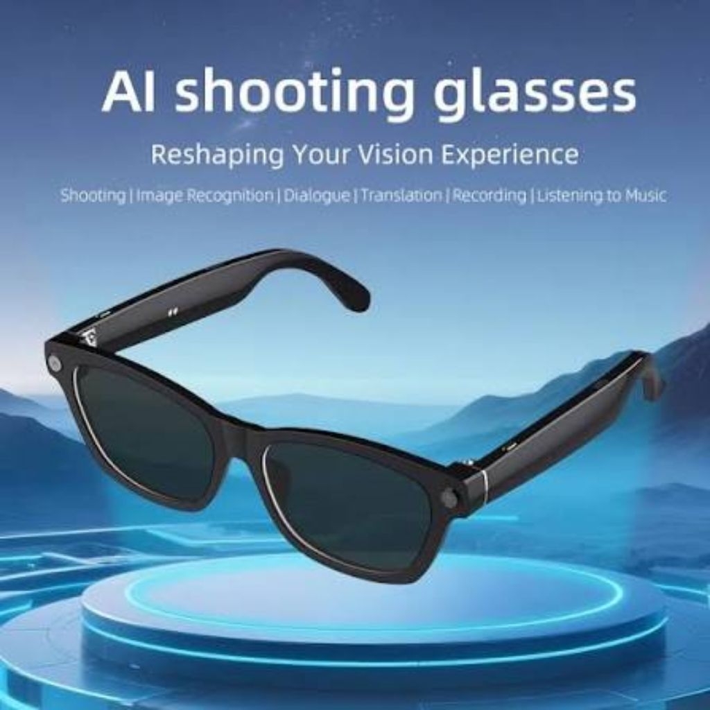 Smart glasses AI V03 T5 KACAMATA KAMERA 1080P AI assistant audio bluetooth