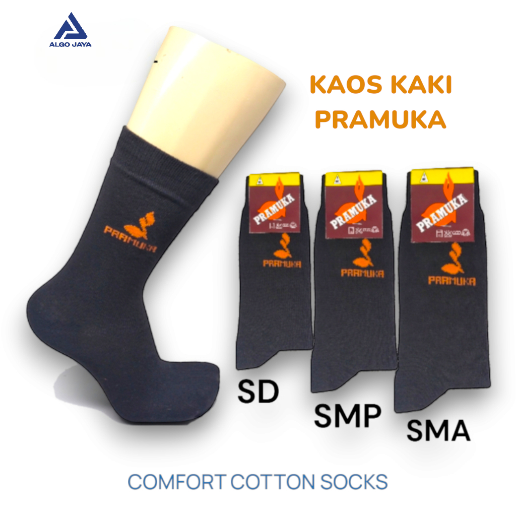 Kaos Kaki Sekolah Pramuka SD SMP SMA Motif Tunas Kelapa Bahan Katun Lembut