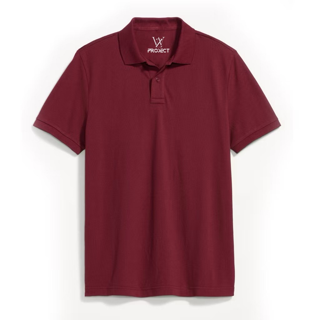 Wz Project - Polo Shirt Polos T-Shirt Baju Kerah Merah Marron