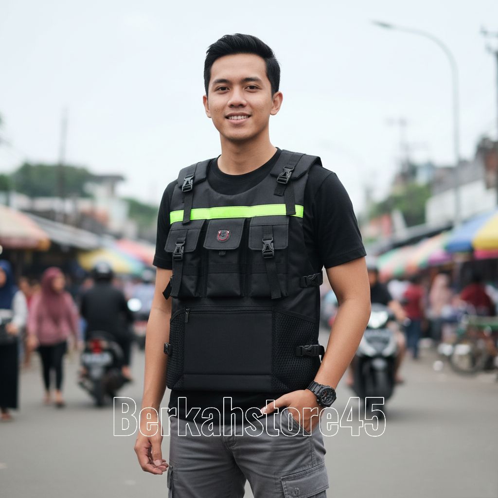 Rompi motor pria anti angin rompi touring pelindung dada rompi body protector rompi anti angin anti 