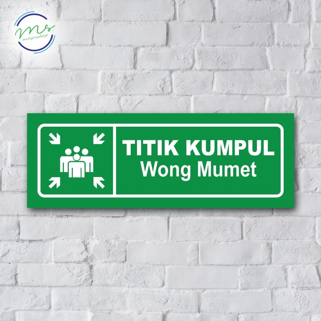 SIGN HIASAN DINDING TITIK KUMPUL WONG MUMET - STIKER CUSTOM