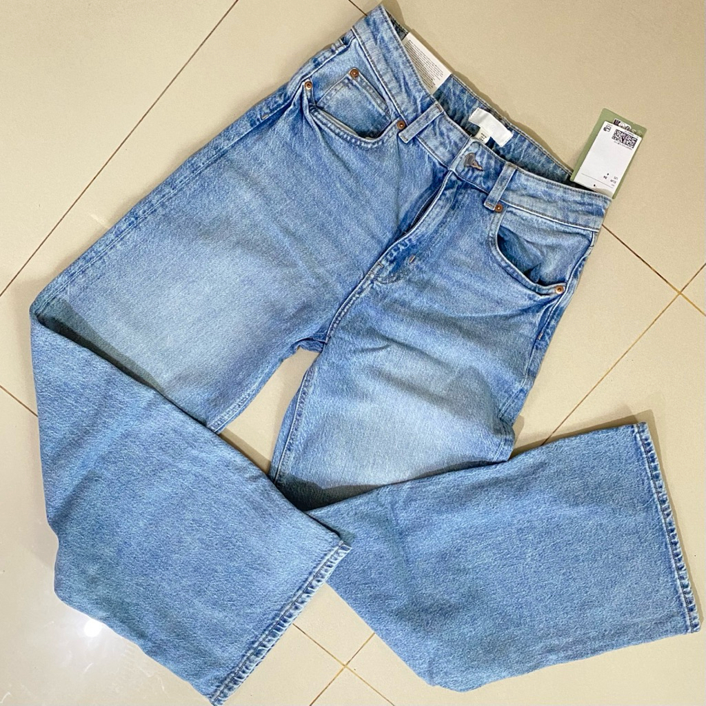 Celana Wide High Jeans H&M