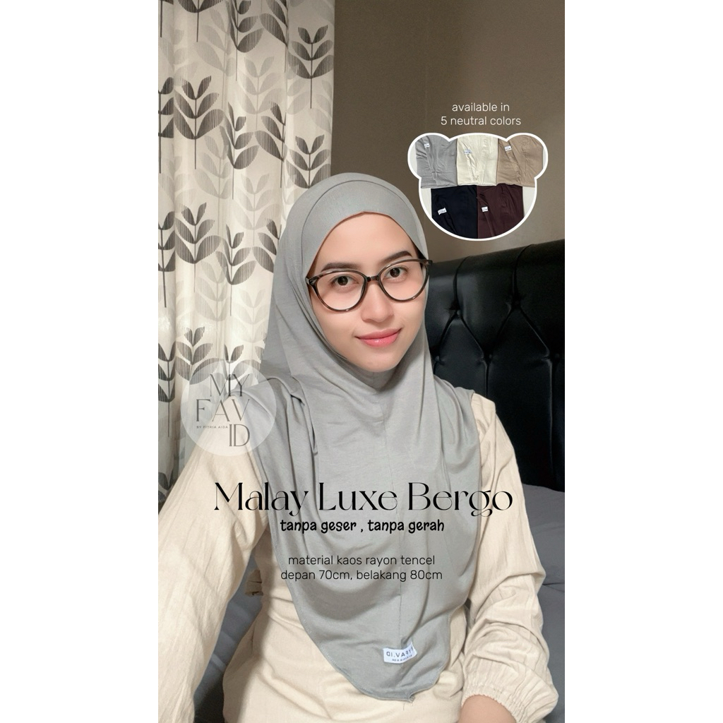 BERGO MALAY LUXE || BERGO INSTAN || BERGO KAOS RAYON TENCEL || BERGO NON PET