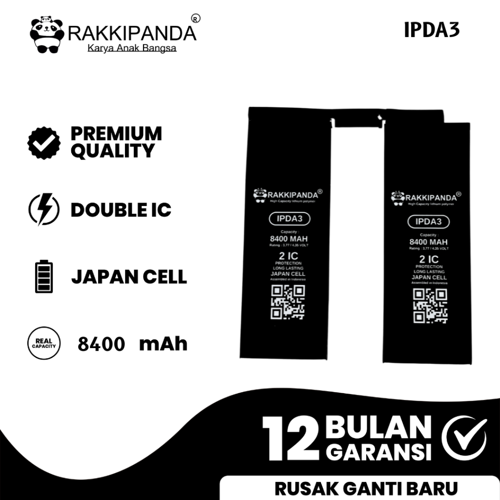 RakkiPanda - iPad Air 3 A2153 / A2123 / A2152 Batre Batrai Baterai