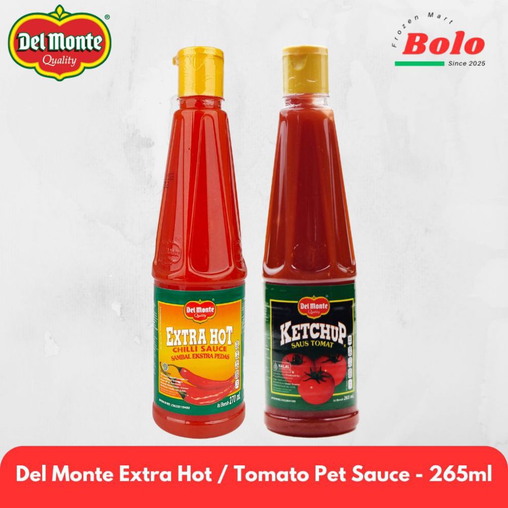 Delmonte Extra Hot / Tomato Saos Botol / Pet - 265ml