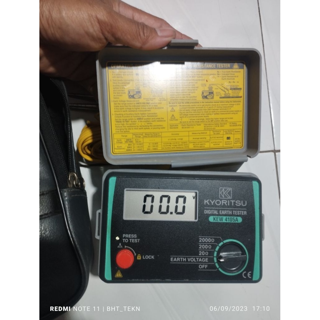 Digital earth Tester 4105 Kyoritsu / Meger Grounding meger tanah kyoritsu 4105A Second