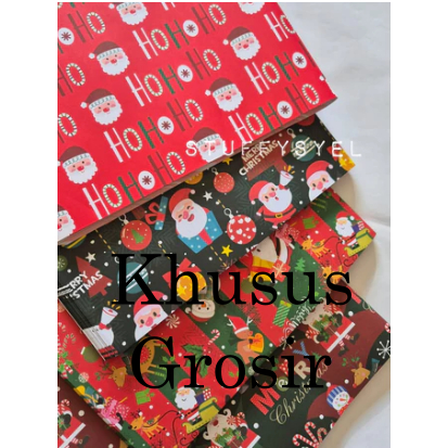 Kertas Kado Motif Natal Christmas GROSIR Wrapping Paper Sansan Wawa