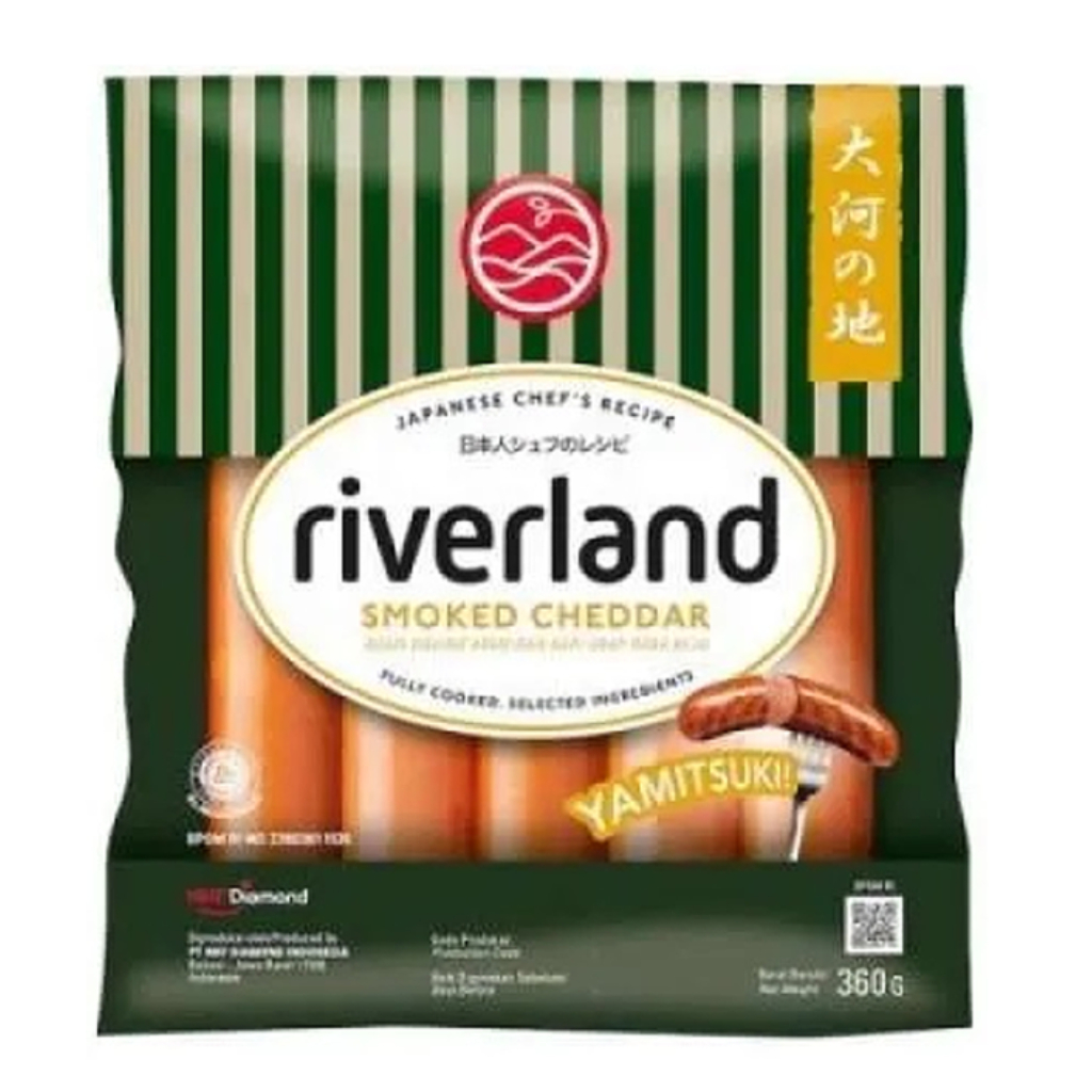 Riverland Smoked Cheddar / Sosis Daging Ala Jepang 360 Gr