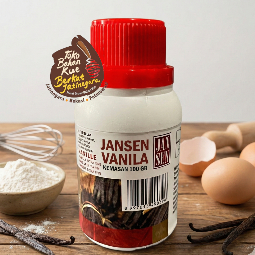 JANSEN VANILLA EXTRACT FINE KEMASAN 100 ML / VANILLA JANSEN /BOX